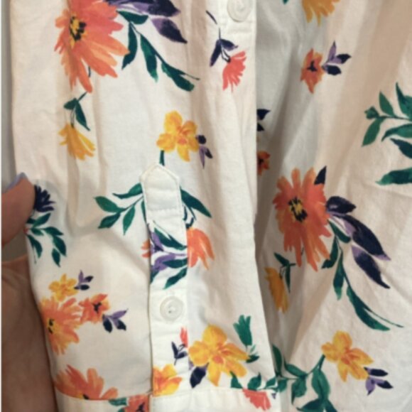 Croft & Barrow PXL Floral Lng Sleeve Multicolr Butn-Down collared Blouse w/pockt - Picture 4 of 13